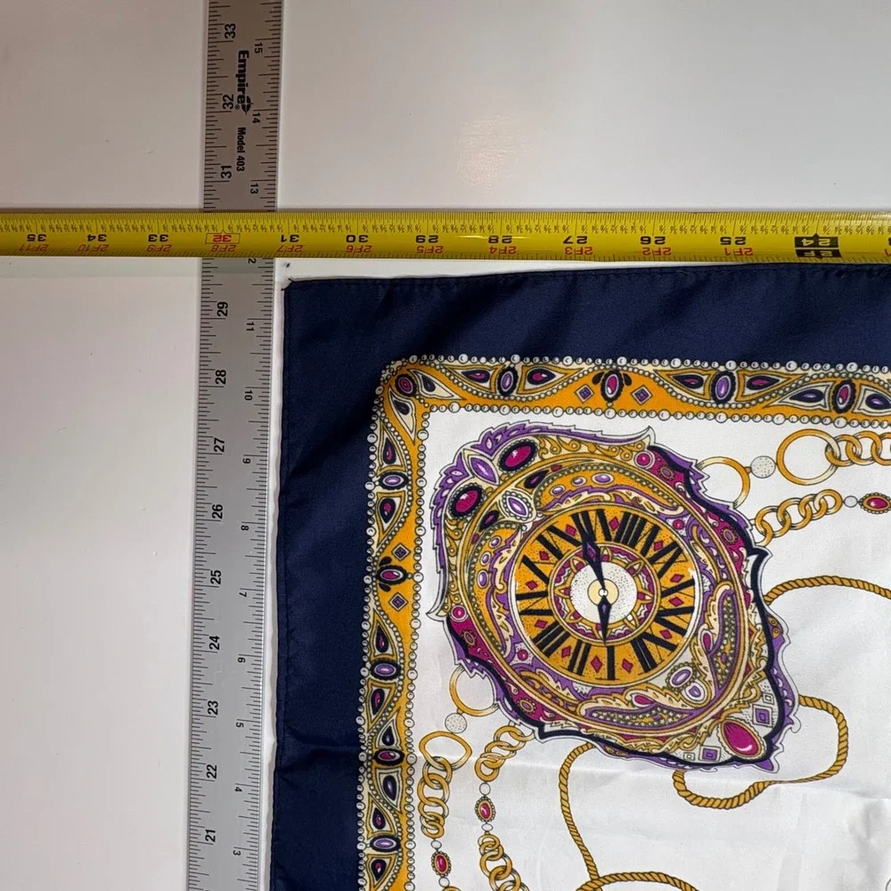 Vintage Baroque Royal Chain Scarf Polyester Taiwan‎ RN 13962 31